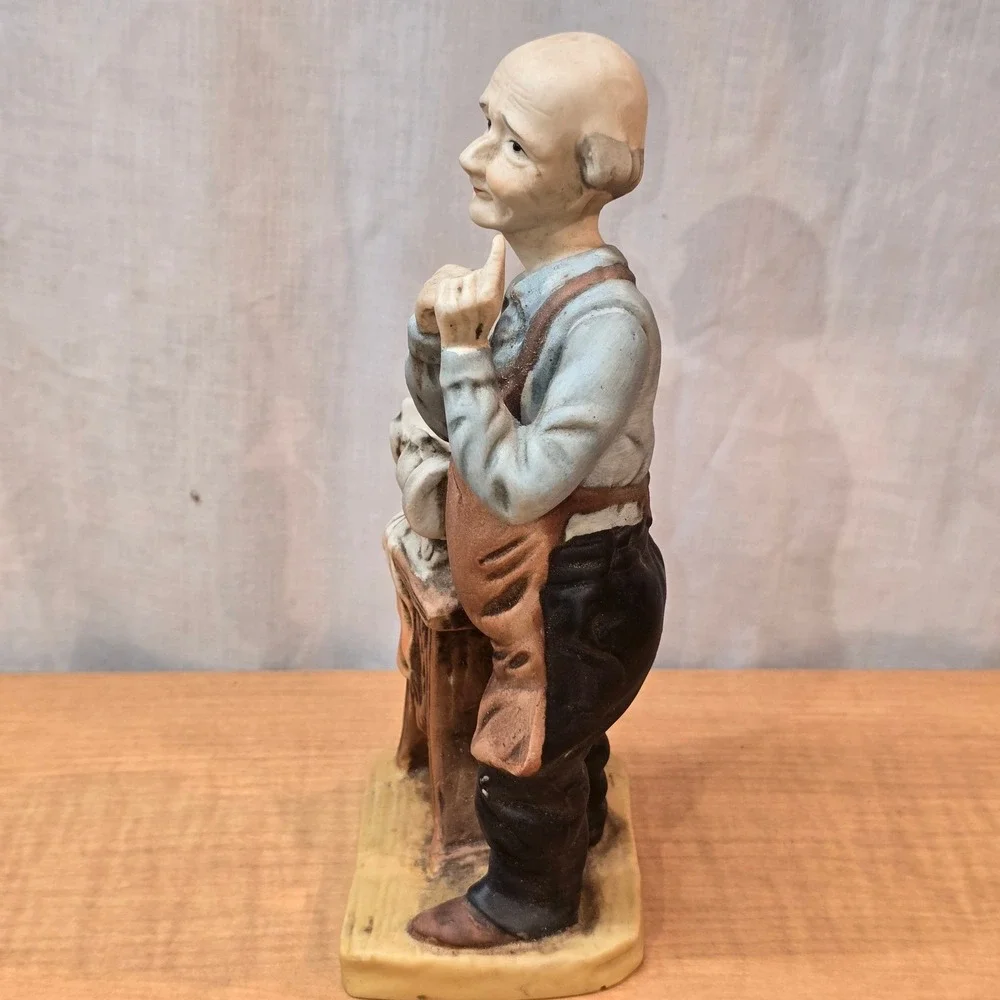 Davar Fine Porcelain Old Man Tailor Figurine with Sewing Machine‎ Vintage 8